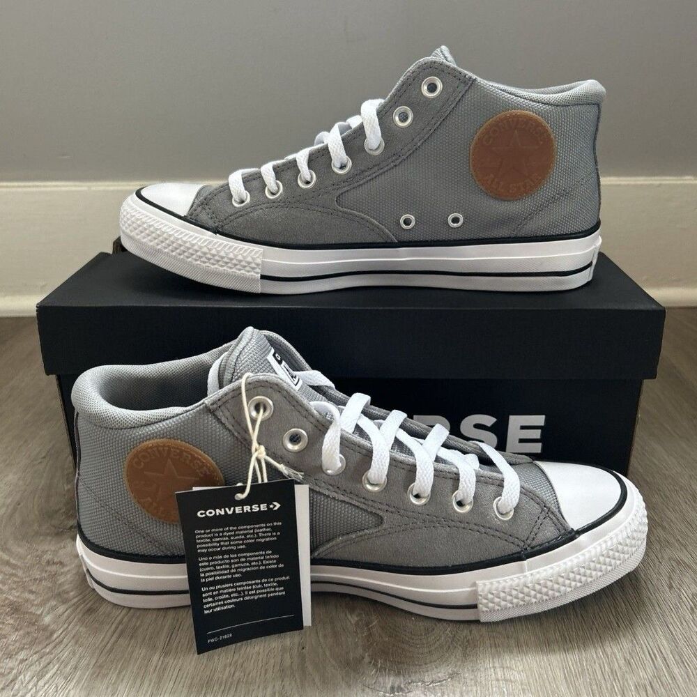 Converse CTAS Malden Street Mid Canvas Mens 13 Gray Shoes Sneakers A09499C NEW
